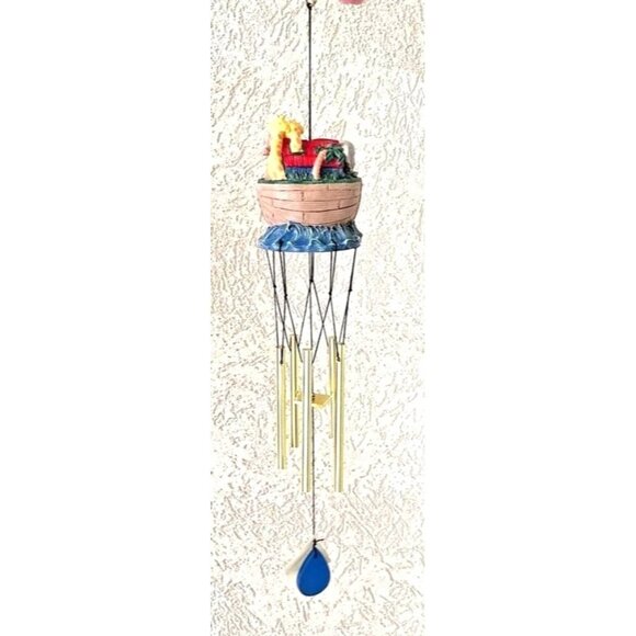 Jim Shore Noahs Ark Windchimes New Vintage 1994 Christmas Animal Rescue … - Picture 5 of 12